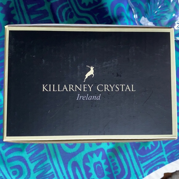 Killarney Crystal Starbright Candy Nuts Relish Bowl from Ireland NEW IN BOX - Picture 13 of 15
